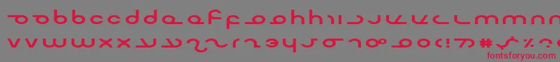 フォントMasterdomExp – 赤い文字の灰色の背景