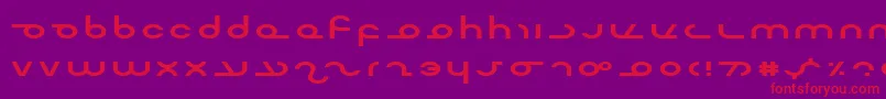 フォントMasterdomExp – 紫の背景に赤い文字
