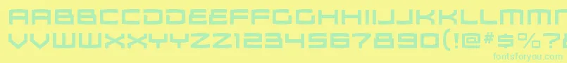 Fonte ZosmargBold – fontes verdes em um fundo amarelo