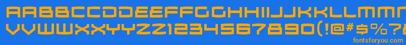 ZosmargBold-fontti – oranssit fontit sinisellä taustalla