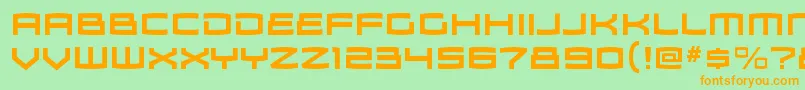 Шрифт ZosmargBold – оранжевые шрифты на зелёном фоне