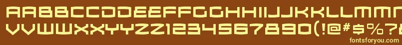 Fonte ZosmargBold – fontes amarelas em um fundo marrom