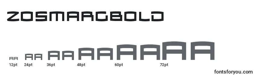 Размеры шрифта ZosmargBold