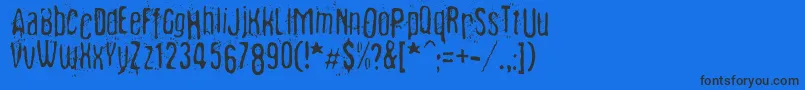 Fibyngerowa Font – Black Fonts on Blue Background