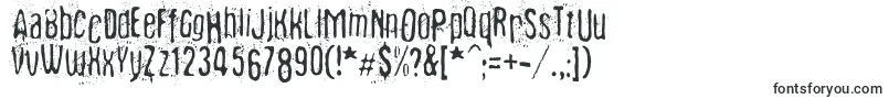 Шрифт Fibyngerowa – разрушенные шрифты