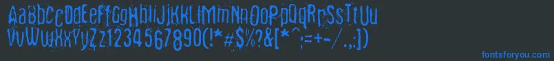 Fibyngerowa Font – Blue Fonts on Black Background