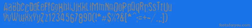 Fibyngerowa Font – Gray Fonts on Blue Background