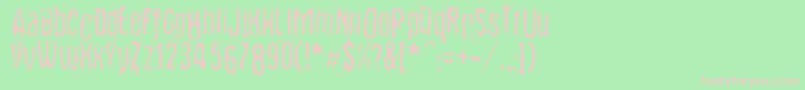 Fibyngerowa Font – Pink Fonts on Green Background