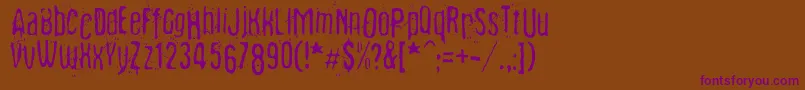 Fibyngerowa Font – Purple Fonts on Brown Background