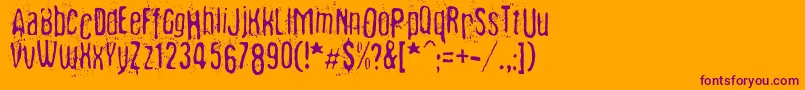 Fibyngerowa Font – Purple Fonts on Orange Background