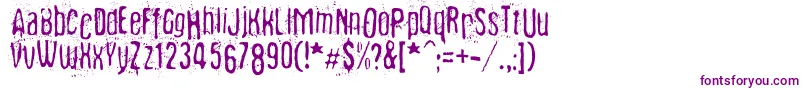 Fibyngerowa Font – Purple Fonts on White Background