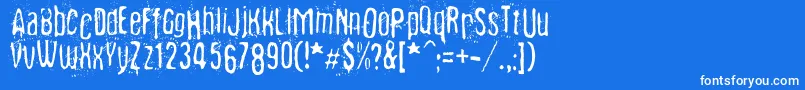 Fibyngerowa Font – White Fonts on Blue Background