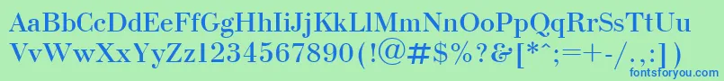 fuente Ukrainianbodoni – Fuentes Azules Sobre Fondo Verde