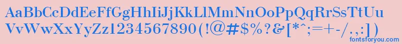 Ukrainianbodoni Font – Blue Fonts on Pink Background