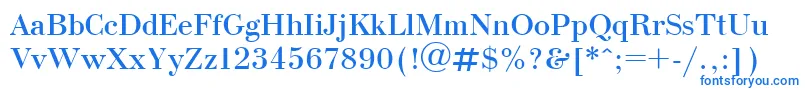 Ukrainianbodoni Font – Blue Fonts on White Background
