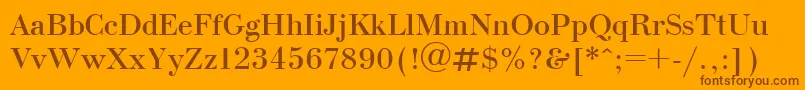 Ukrainianbodoni Font – Brown Fonts on Orange Background