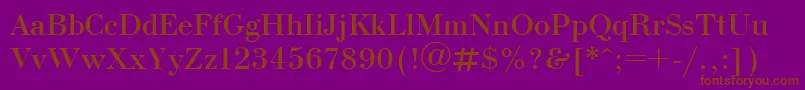 Ukrainianbodoni Font – Brown Fonts on Purple Background