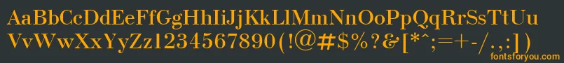 Ukrainianbodoni Font – Orange Fonts on Black Background