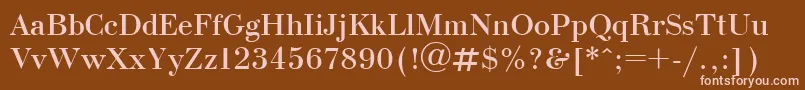 Ukrainianbodoni Font – Pink Fonts on Brown Background