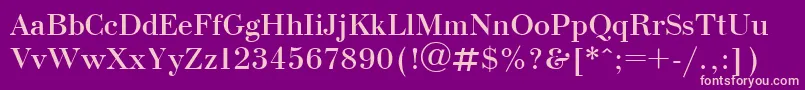 Ukrainianbodoni Font – Pink Fonts on Purple Background