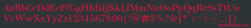 Ukrainianbodoni Font – Red Fonts on Black Background
