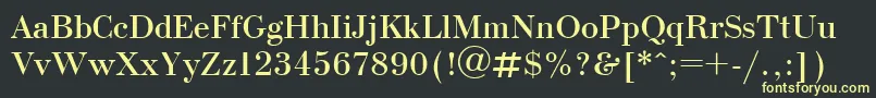 Ukrainianbodoni Font – Yellow Fonts on Black Background