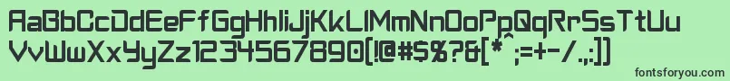 CyberverseCondensed Font – Black Fonts on Green Background