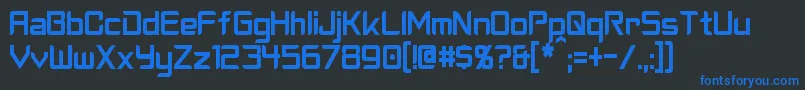 CyberverseCondensed Font – Blue Fonts on Black Background