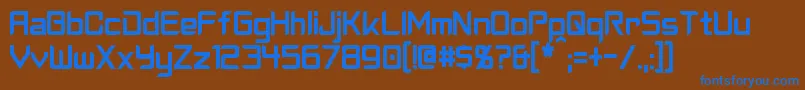 CyberverseCondensed Font – Blue Fonts on Brown Background