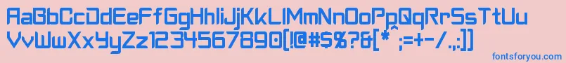 CyberverseCondensed Font – Blue Fonts on Pink Background
