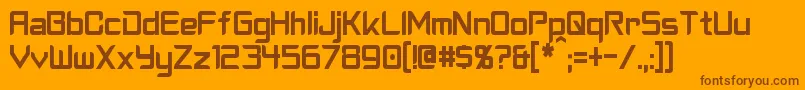 CyberverseCondensed Font – Brown Fonts on Orange Background