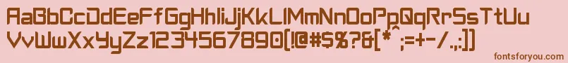 CyberverseCondensed Font – Brown Fonts on Pink Background