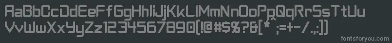 フォントCyberverseCondensed – 黒い背景に灰色の文字