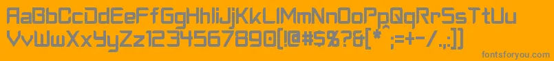 CyberverseCondensed Font – Gray Fonts on Orange Background