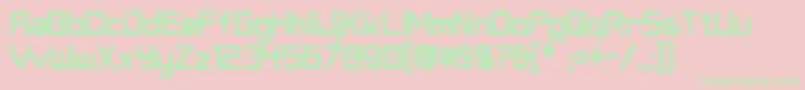 CyberverseCondensed Font – Green Fonts on Pink Background