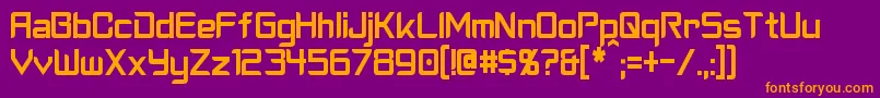 CyberverseCondensed Font – Orange Fonts on Purple Background