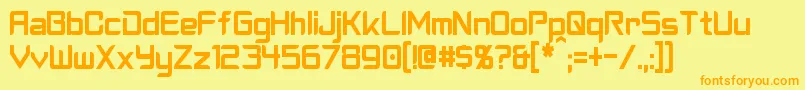 CyberverseCondensed Font – Orange Fonts on Yellow Background