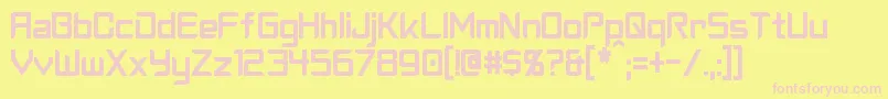 CyberverseCondensed Font – Pink Fonts on Yellow Background