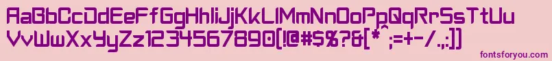 CyberverseCondensed Font – Purple Fonts on Pink Background