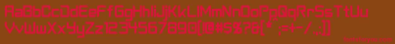 CyberverseCondensed Font – Red Fonts on Brown Background