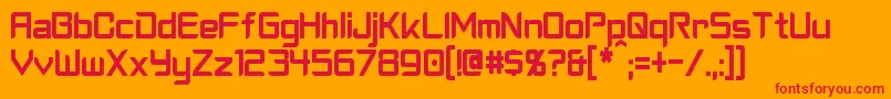 CyberverseCondensed Font – Red Fonts on Orange Background