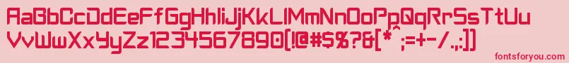 CyberverseCondensed Font – Red Fonts on Pink Background