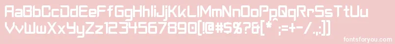 CyberverseCondensed Font – White Fonts on Pink Background