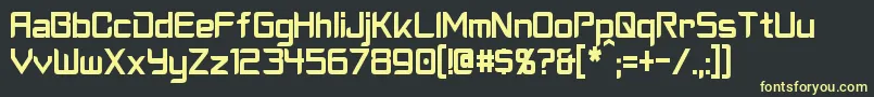 CyberverseCondensed Font – Yellow Fonts on Black Background