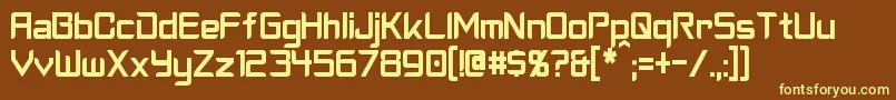CyberverseCondensed Font – Yellow Fonts on Brown Background