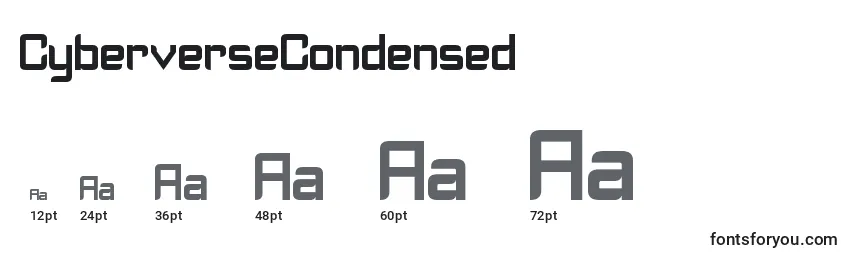 CyberverseCondensed font sizes