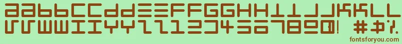 EppyEvansRound-fontti – ruskeat fontit vihreällä taustalla