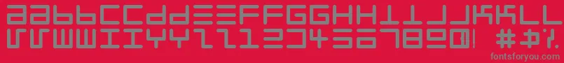 EppyEvansRound Font – Gray Fonts on Red Background