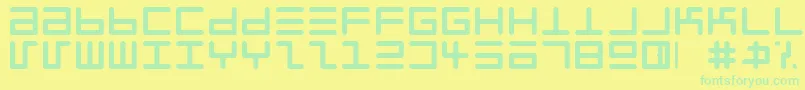 EppyEvansRound-fontti – vihreät fontit keltaisella taustalla