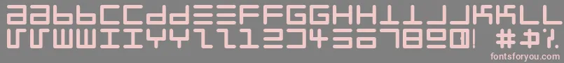 Шрифт EppyEvansRound – розовые шрифты на сером фоне